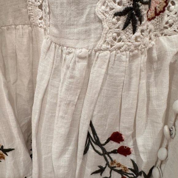 NWT By Anthropologie Long-Sleeve V-Neck Eyelet Midi Dress - Picture 10 of 12